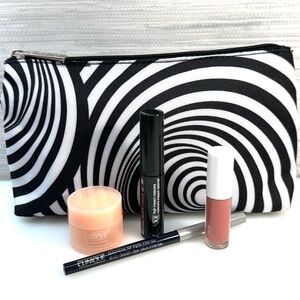 Clinique bag and makeup